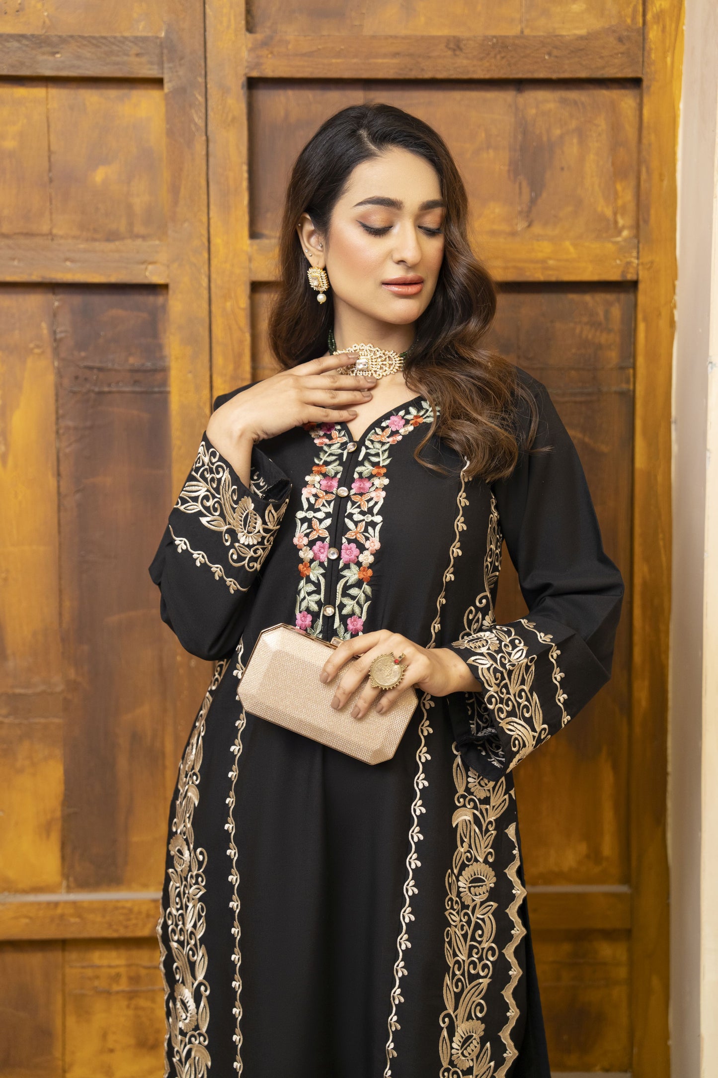 Afreen Luxury Ready to Wear 2 Pcs Embroidered Dress