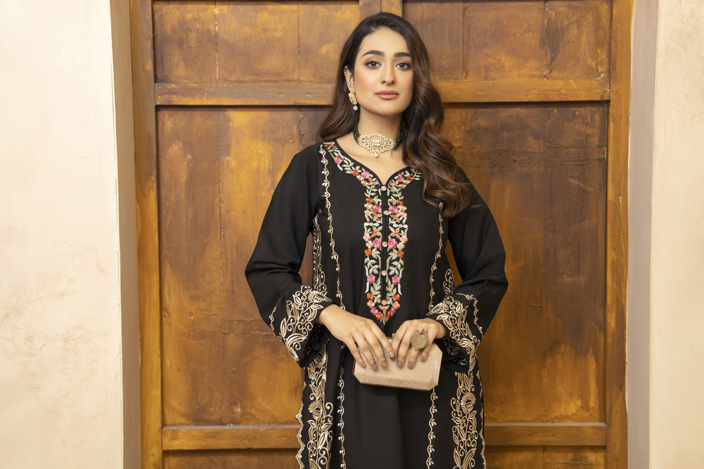 Afreen Luxury Ready to Wear 2 Pcs Embroidered Dress