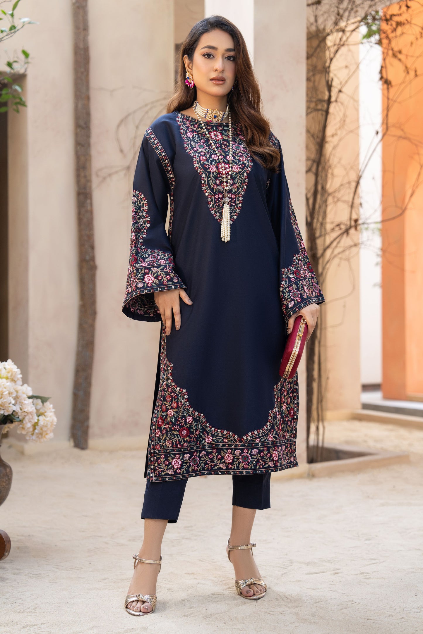 Haya Luxury Ready to Wear 2 Pcs Embroidered Dress