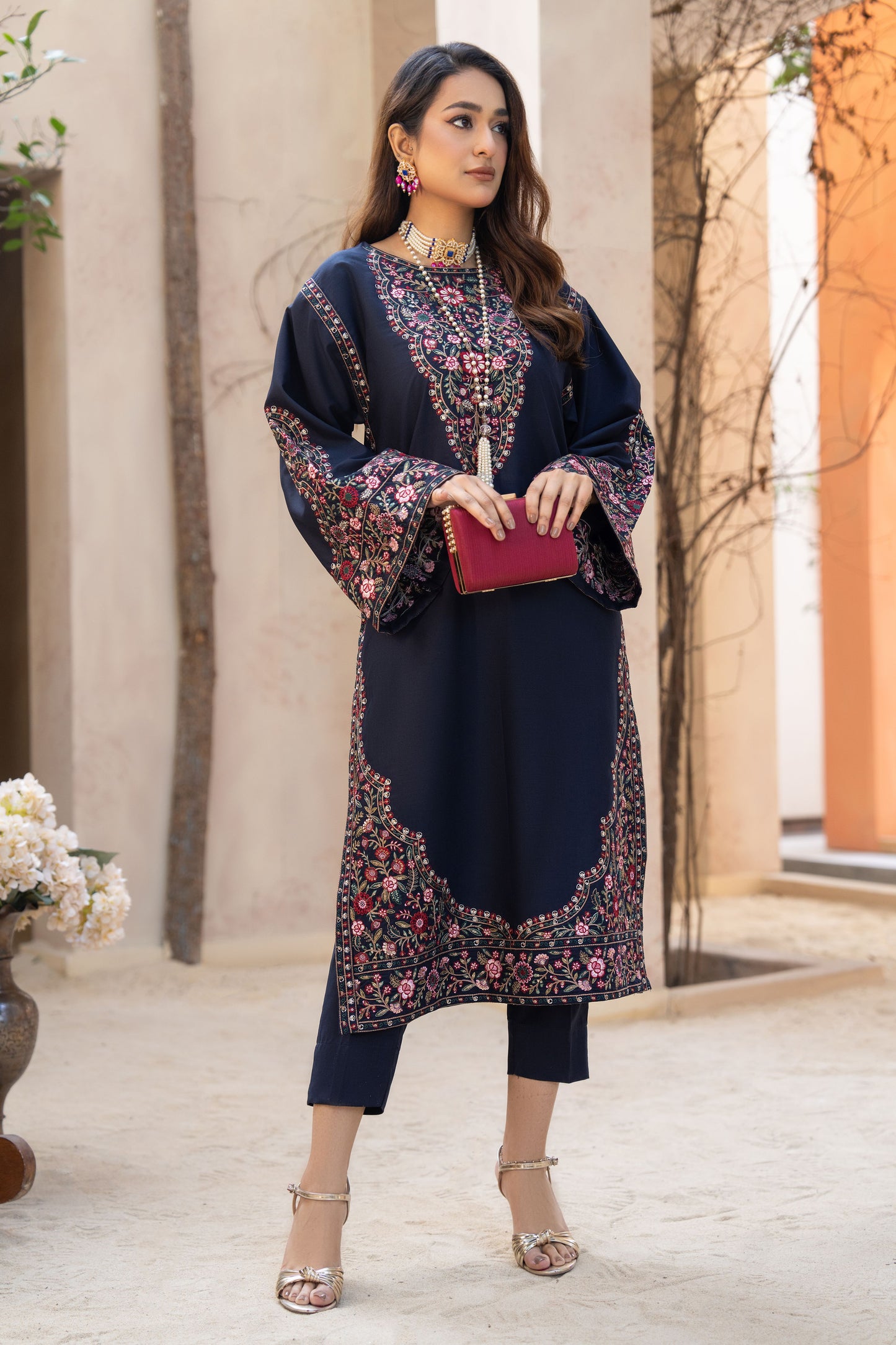 Haya Luxury Ready to Wear 2 Pcs Embroidered Dress