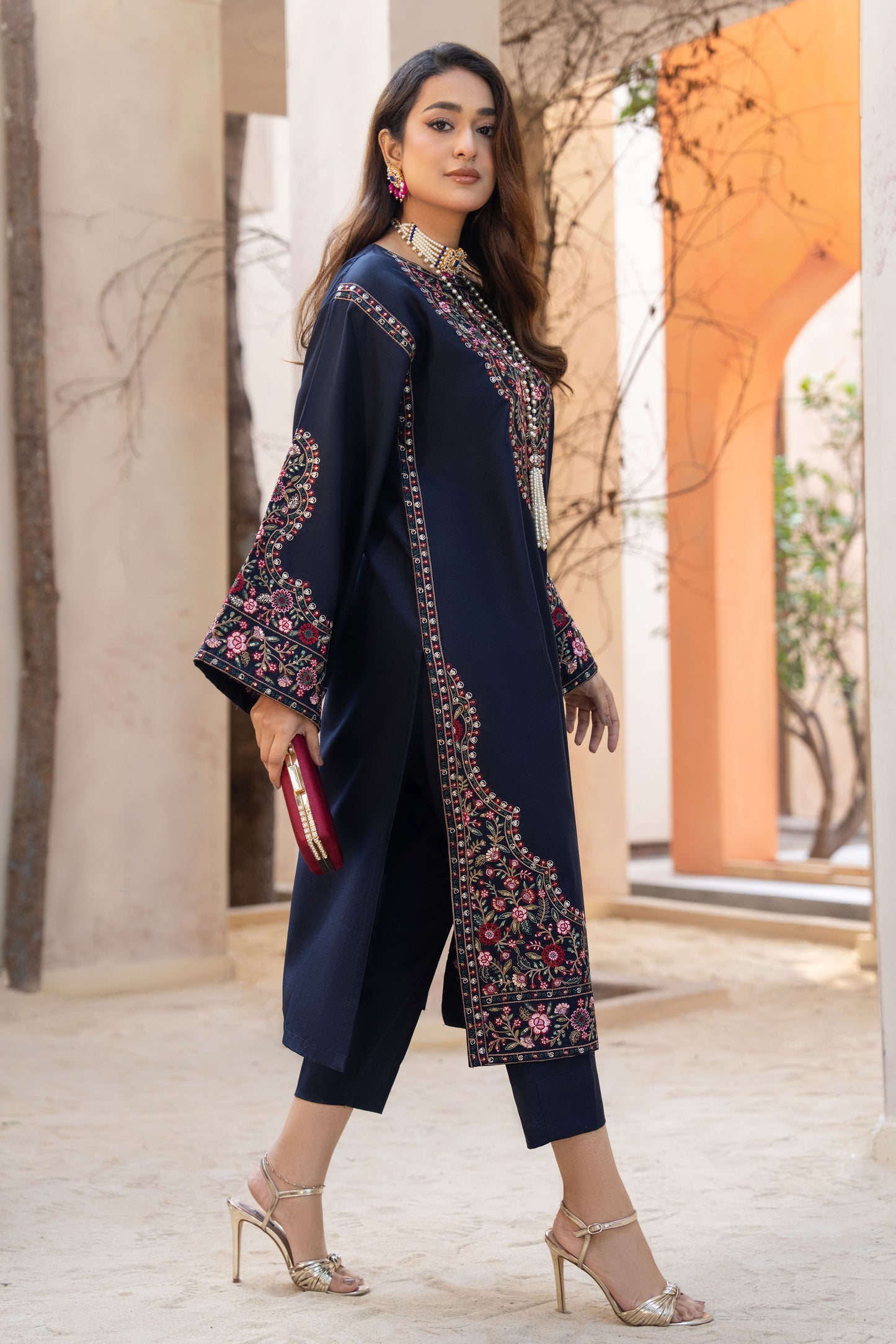 Haya Luxury Ready to Wear 2 Pcs Embroidered Dress