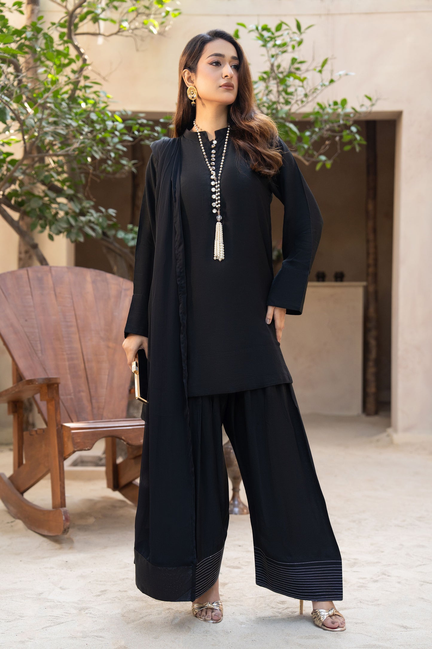 Tahzeeb Luxury 3 Pcs Raw Silk Dress