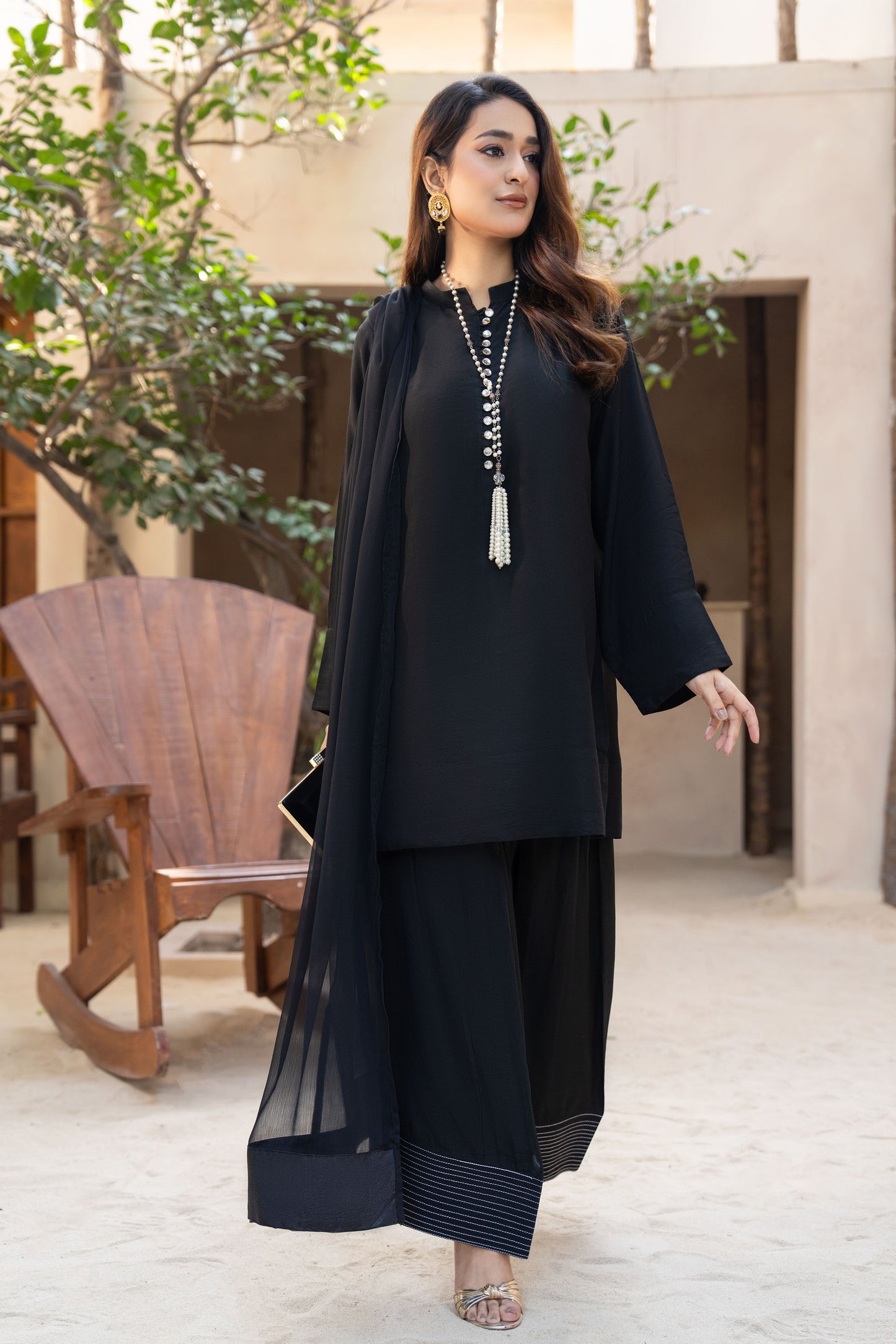 Tahzeeb Luxury 3 Pcs Raw Silk Dress