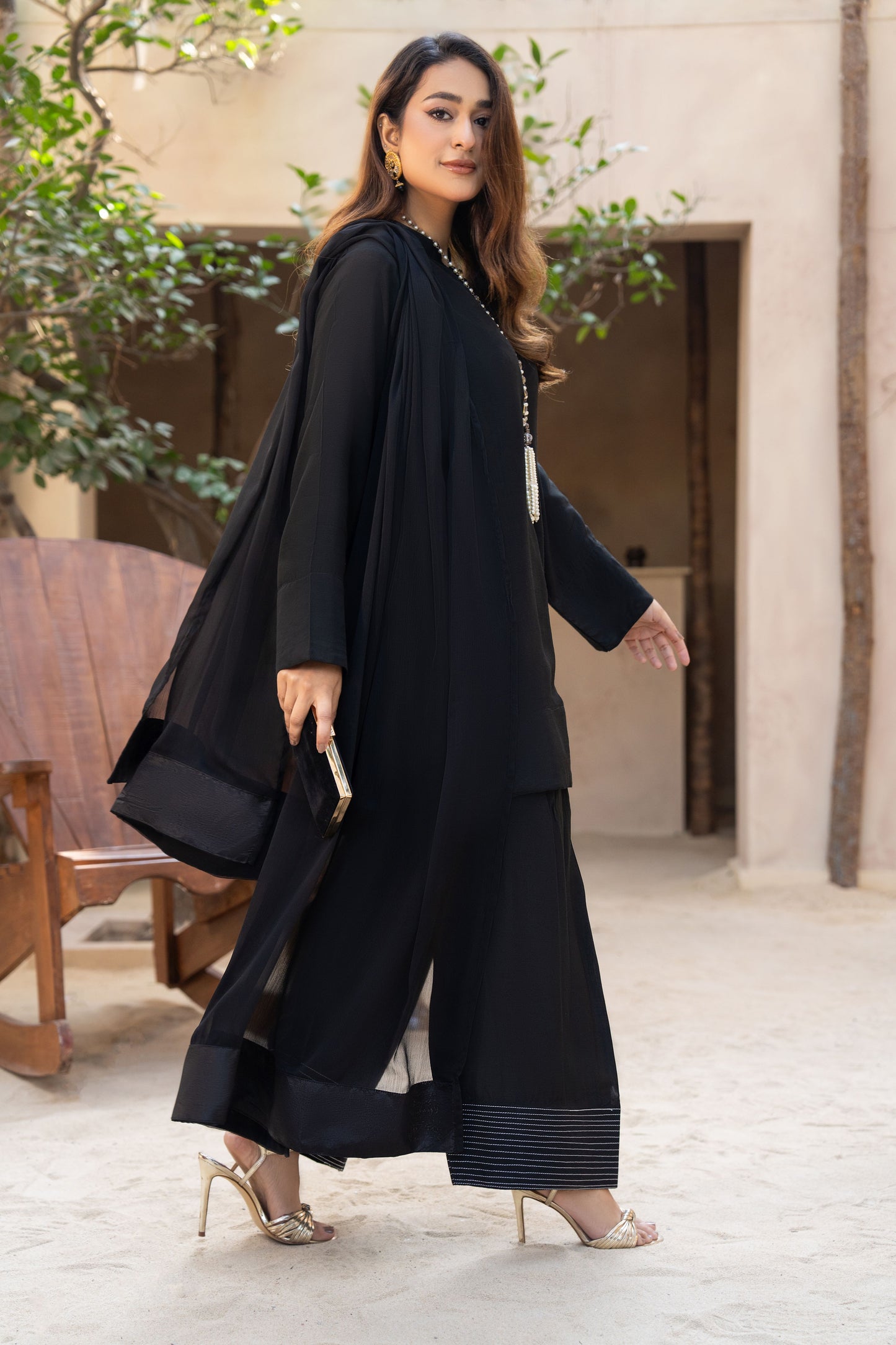Tahzeeb Luxury 3 Pcs Raw Silk Dress