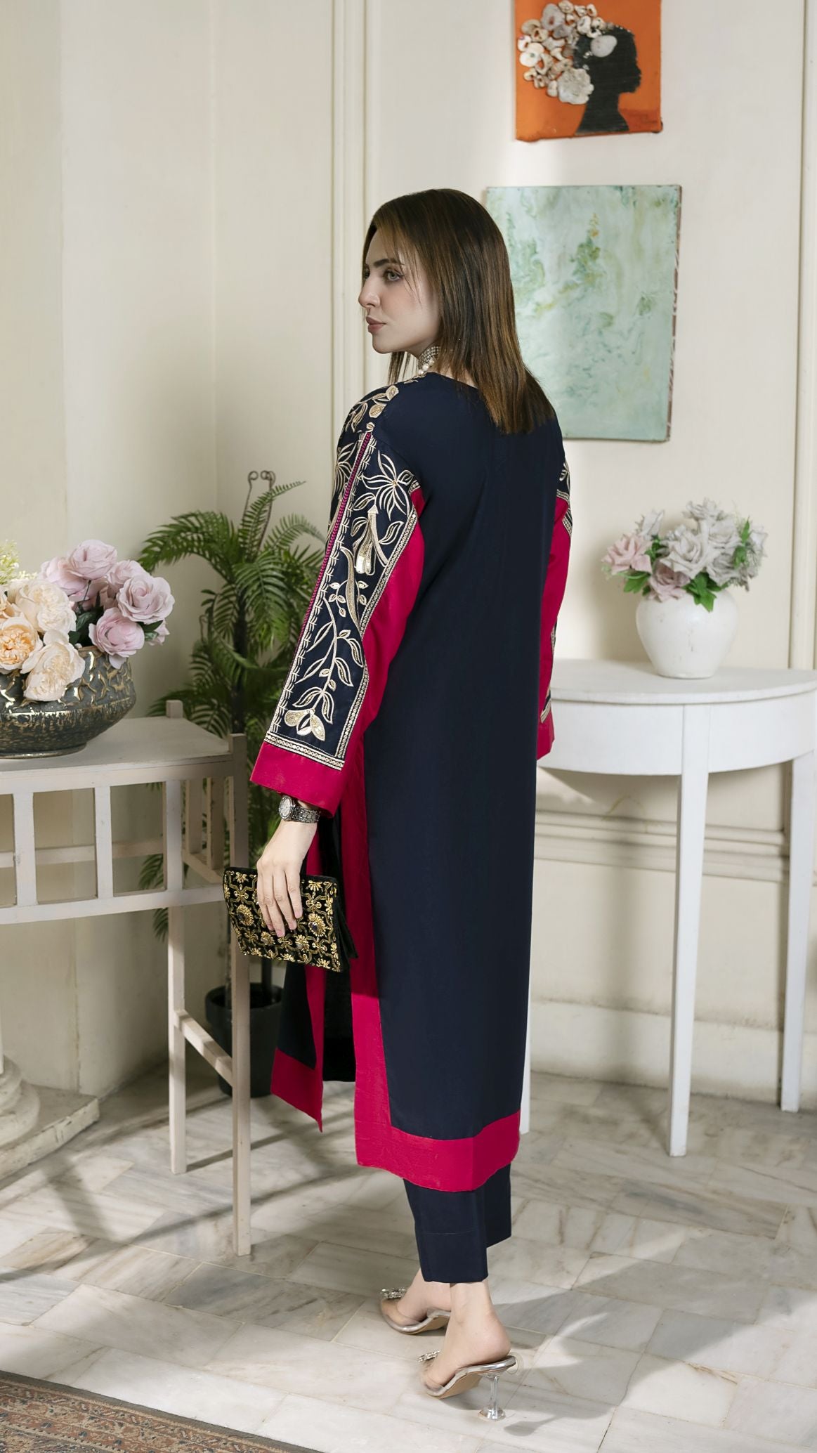 Zobi Ready to Wear 2 Pcs Embroidered Dress