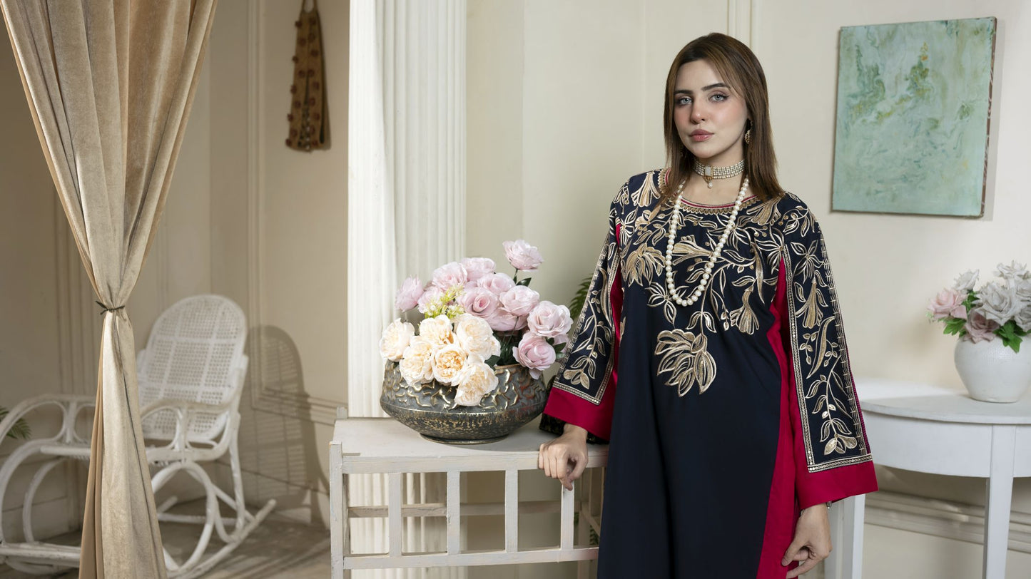 Zobi Ready to Wear 2 Pcs Embroidered Dress
