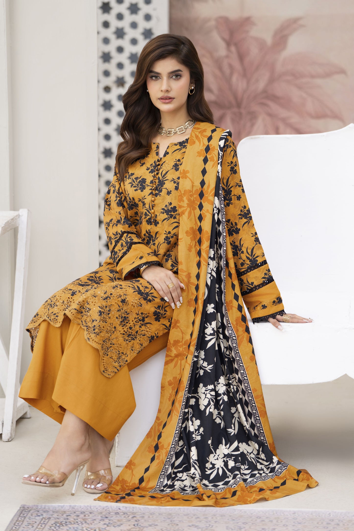 Fatima Ready to Wear 3 Pcs Embroidered Dress