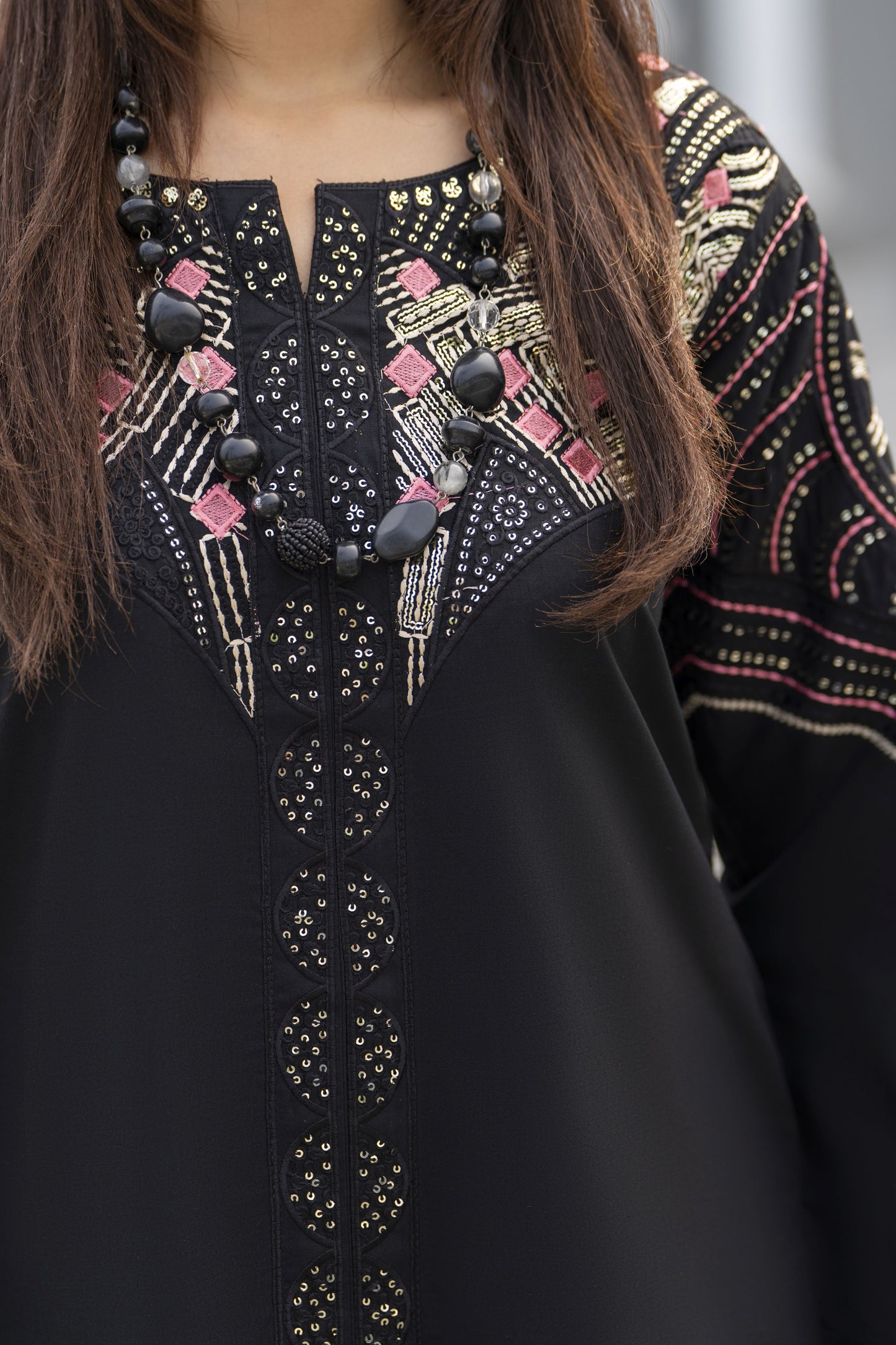 Black Pearl Ready to Wear 2 Pcs Embroidered Dress