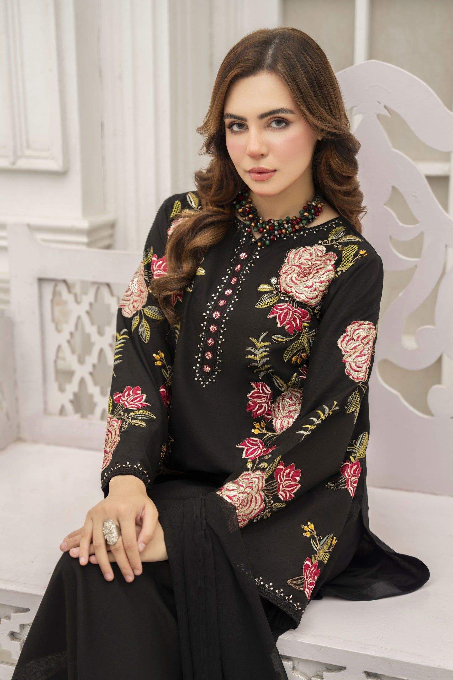 Hena Ready to Wear 3 Pcs Embroidered Dress