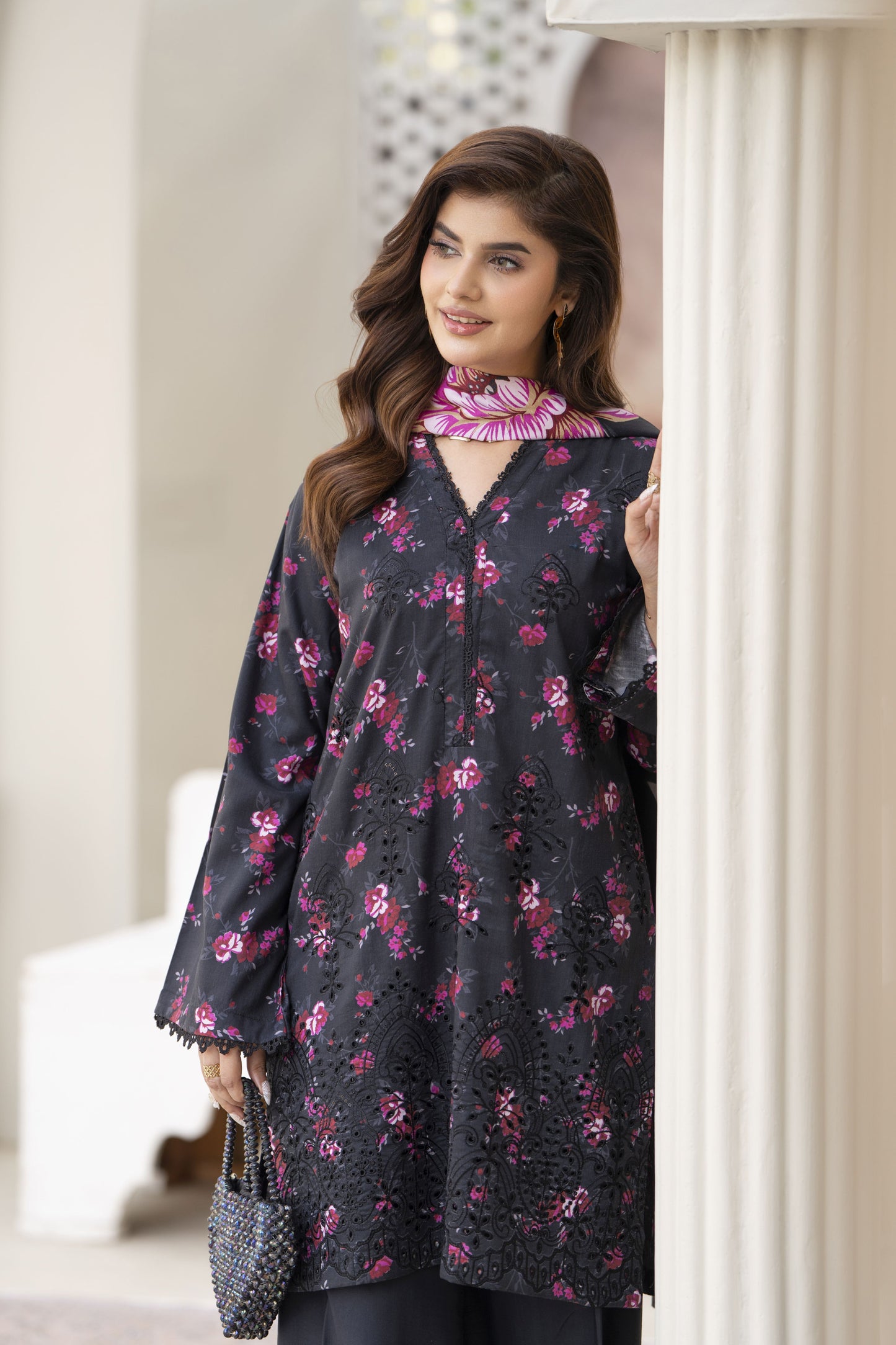Nova Ready to Wear 3 Pcs Embroidered Dress