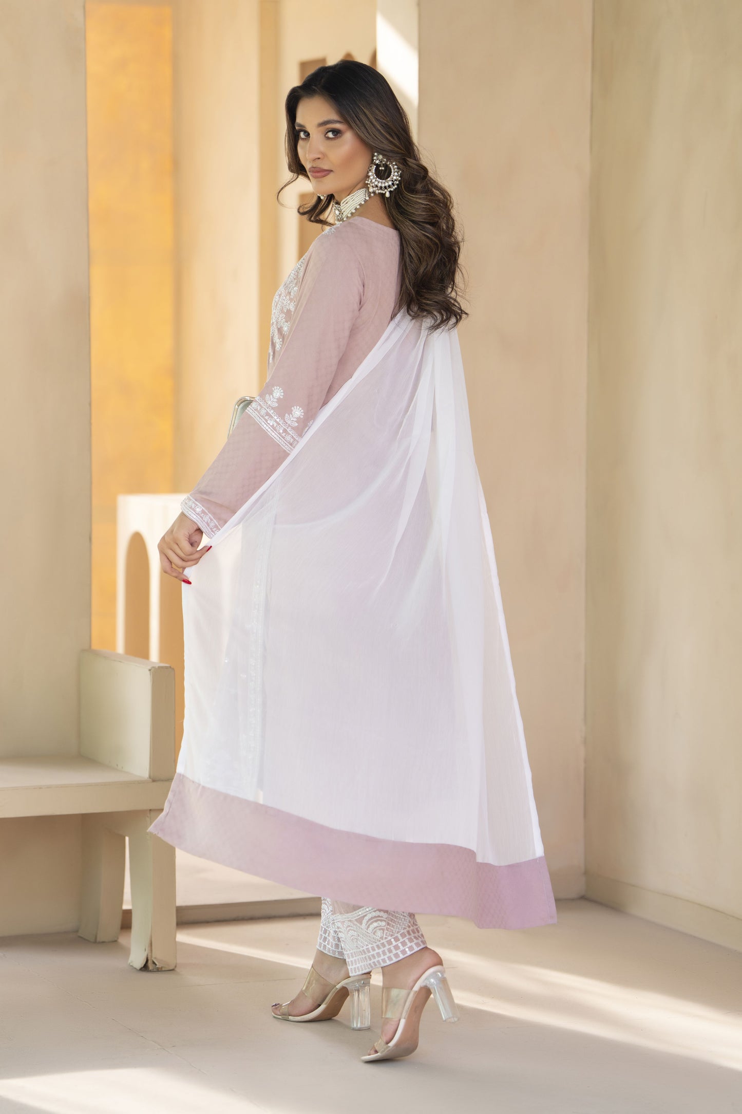 Anarkali Ready to Wear 3 Pcs Embroidered Dress