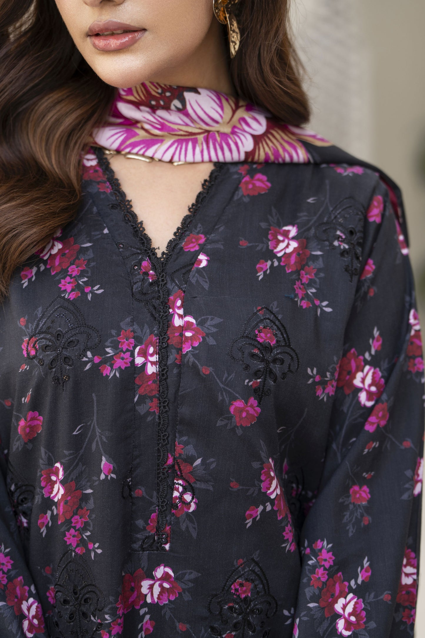 Nova Ready to Wear 3 Pcs Embroidered Dress
