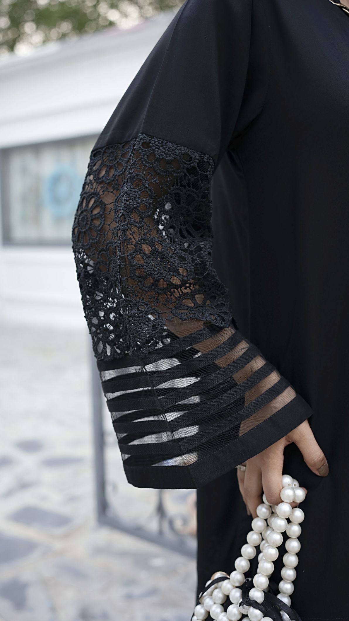 Black Crochet Ready to Wear 2 Pcs Dress