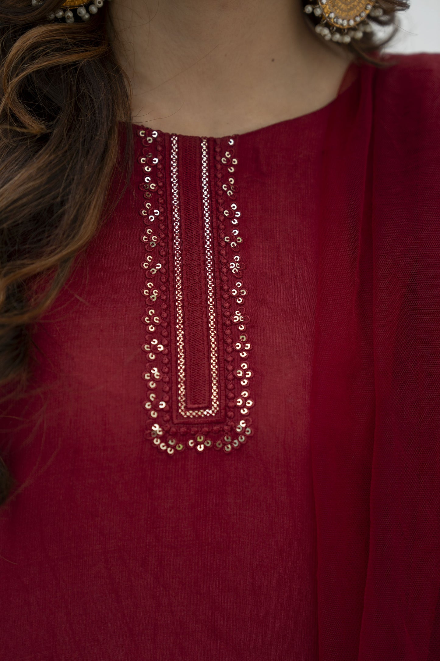 Aira Raw Silk Ready to Wear 3 Pcs Embroidered Dress