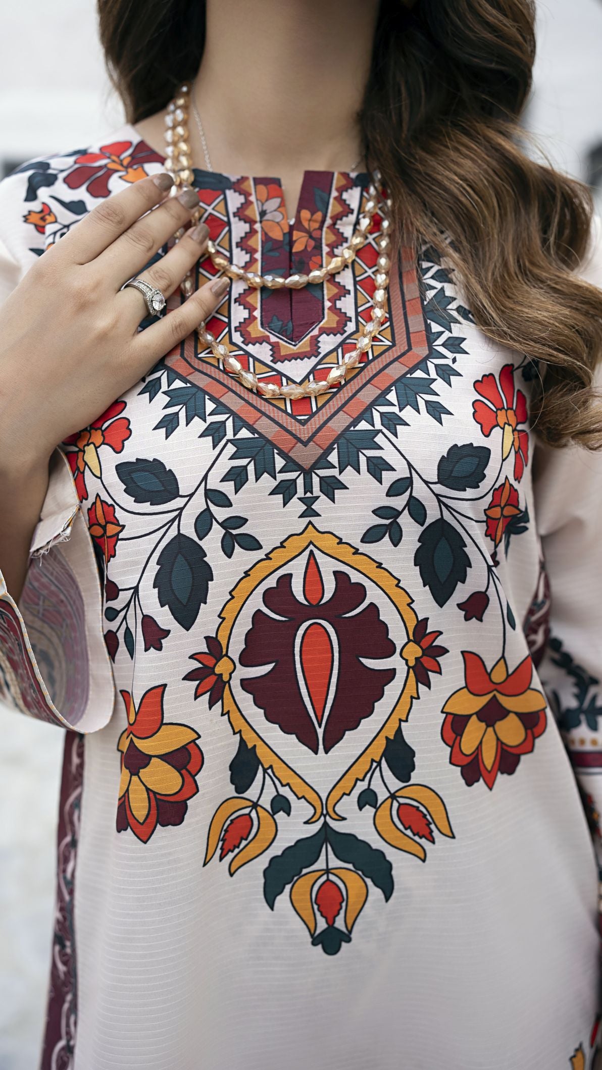 Ajrak Print Ready to Wear 2 Pcs Dress