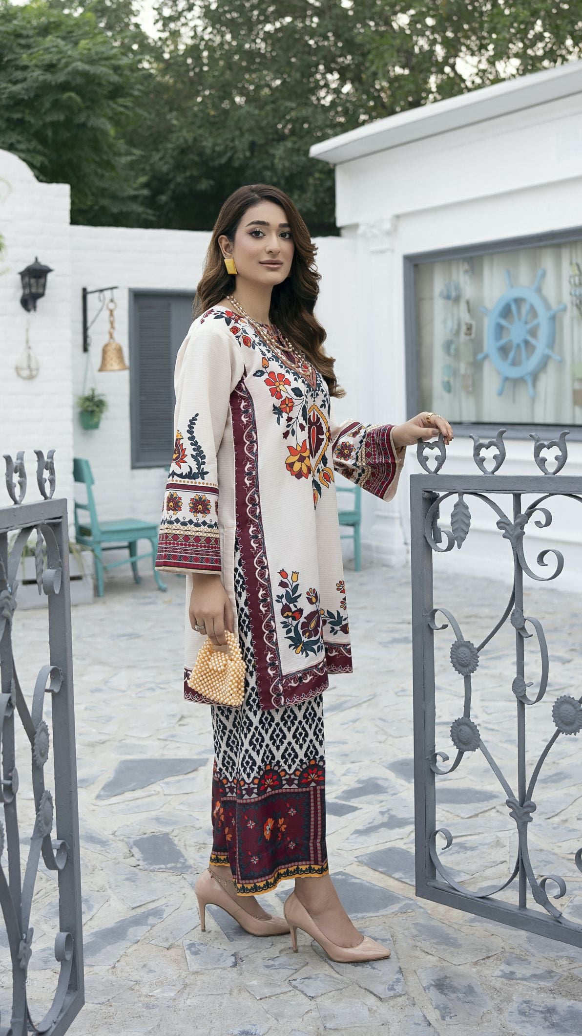 Ajrak Print Ready to Wear 2 Pcs Dress