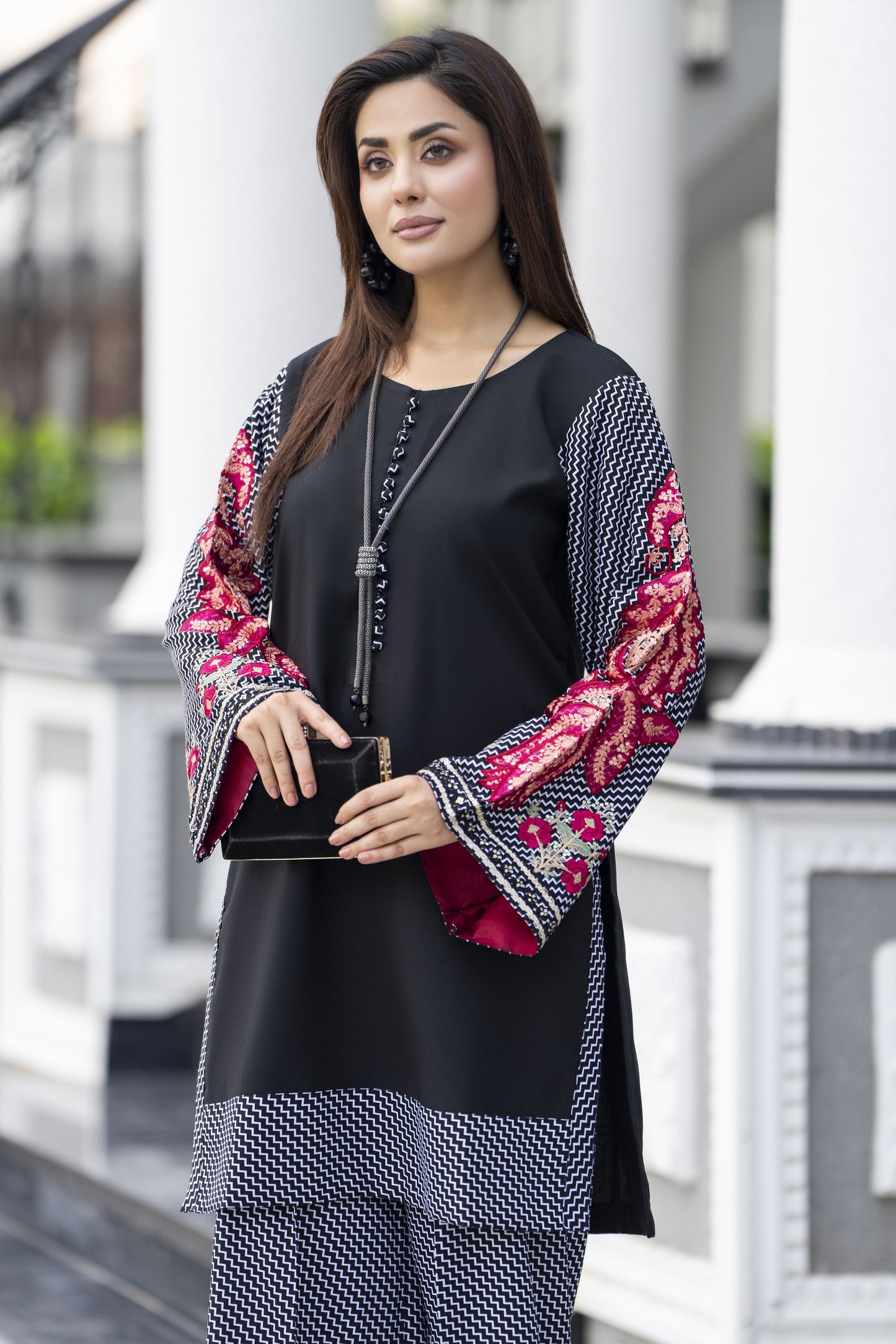 Aleezay Ready to Wear 2 Pcs Embroidered Dress