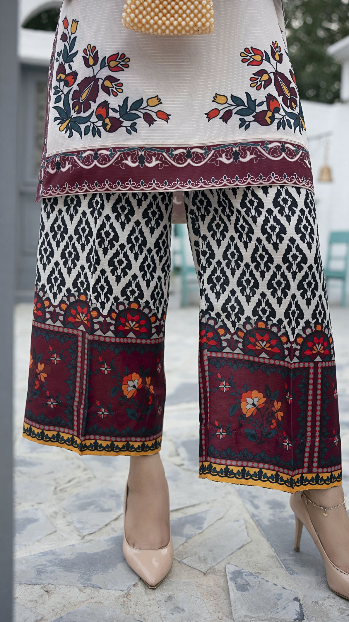 Ajrak Print Ready to Wear 2 Pcs Dress