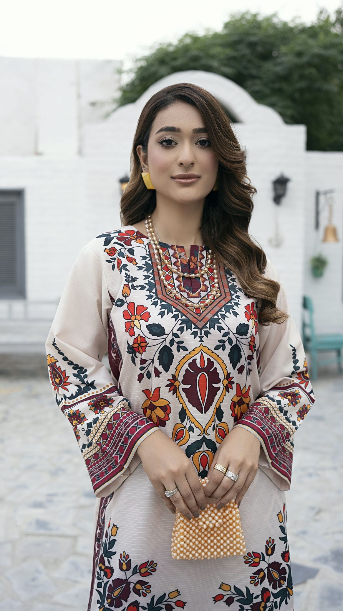 Ajrak Print Ready to Wear 2 Pcs Dress