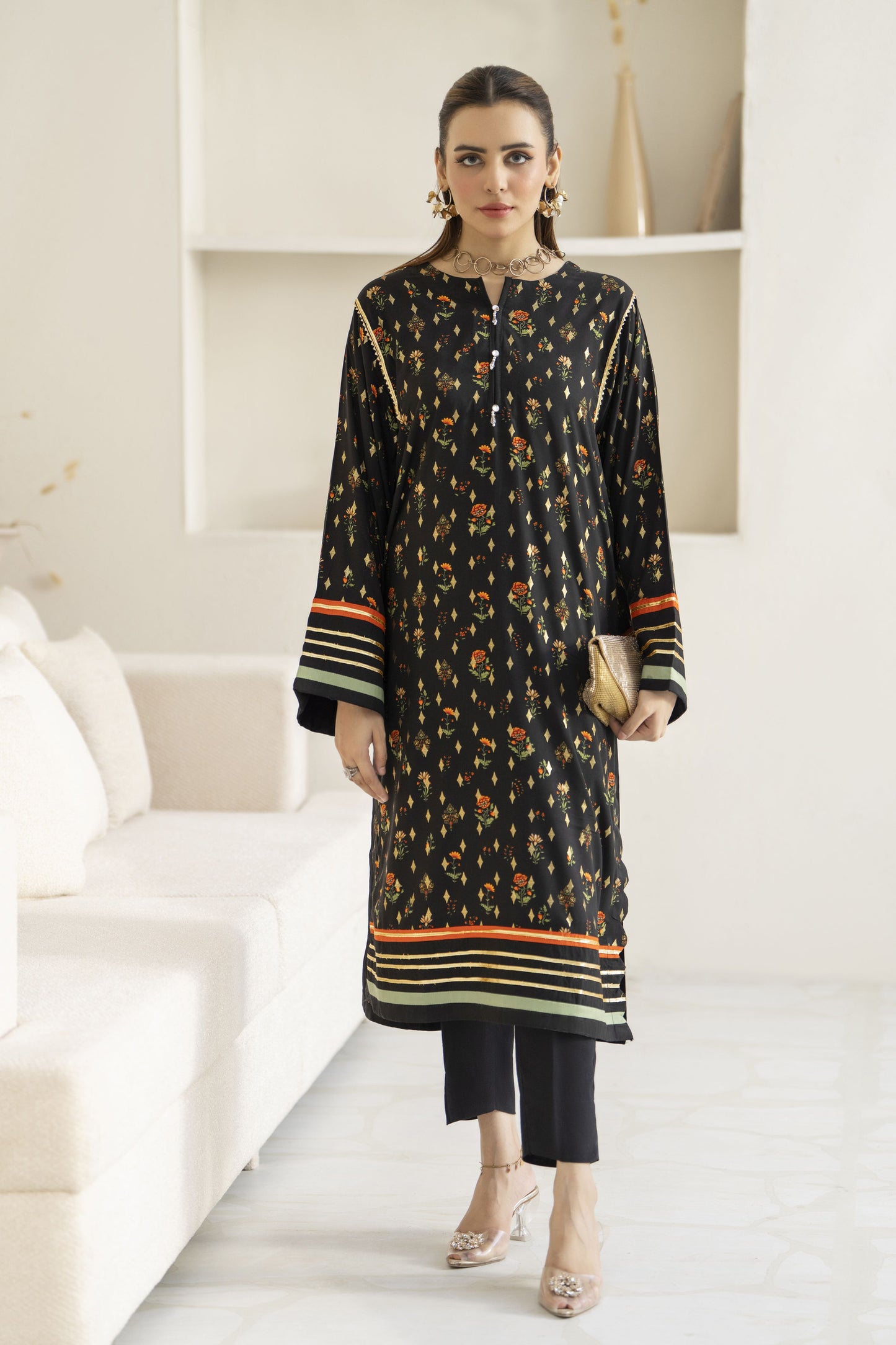 Ruhi Ready to Wear 2 Pcs Dress with Zari Work