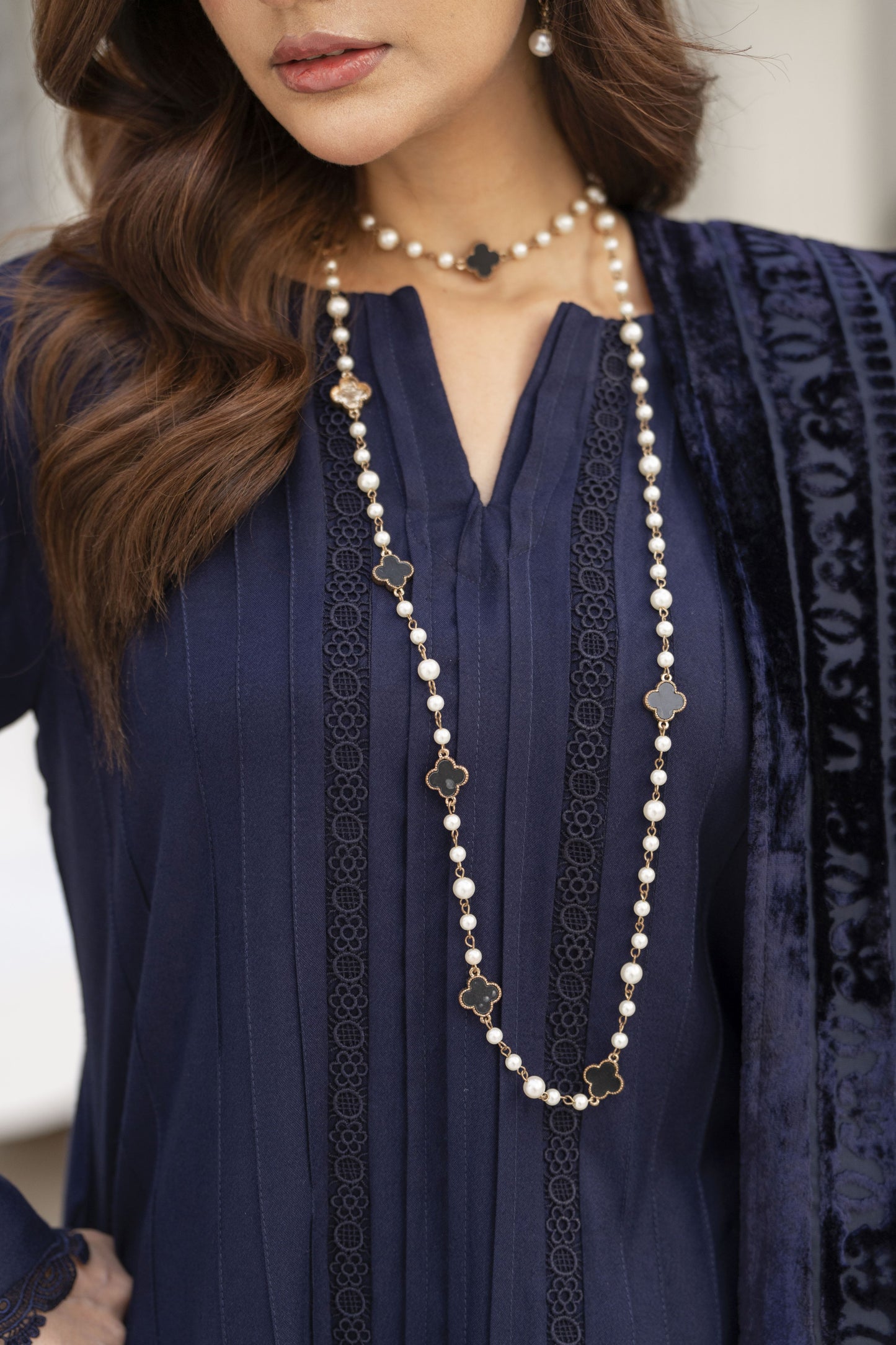 Khalida Ready to Wear 3 Pcs Velvet Palachi Shawl collection