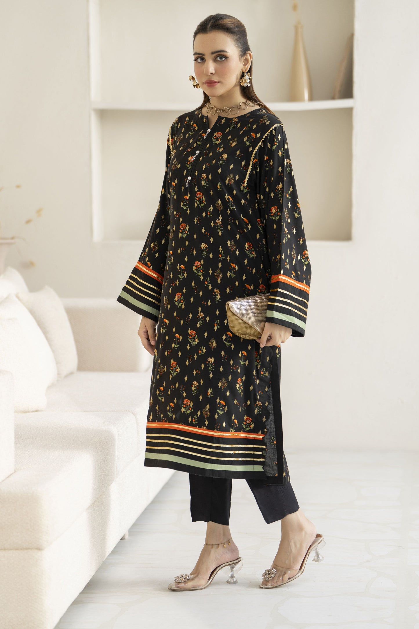Ruhi Ready to Wear 2 Pcs Dress with Zari Work