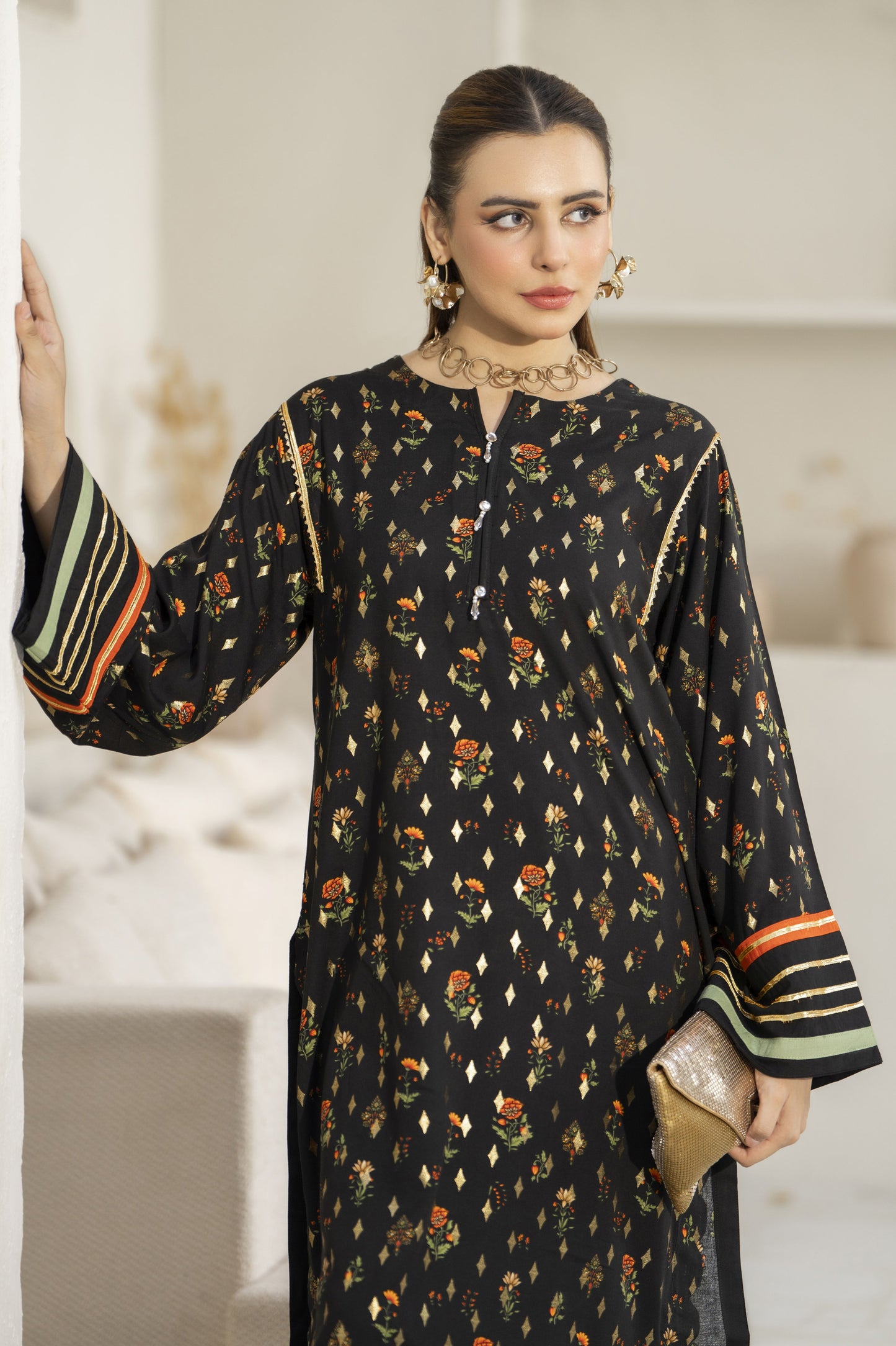 Ruhi Ready to Wear 2 Pcs Dress with Zari Work