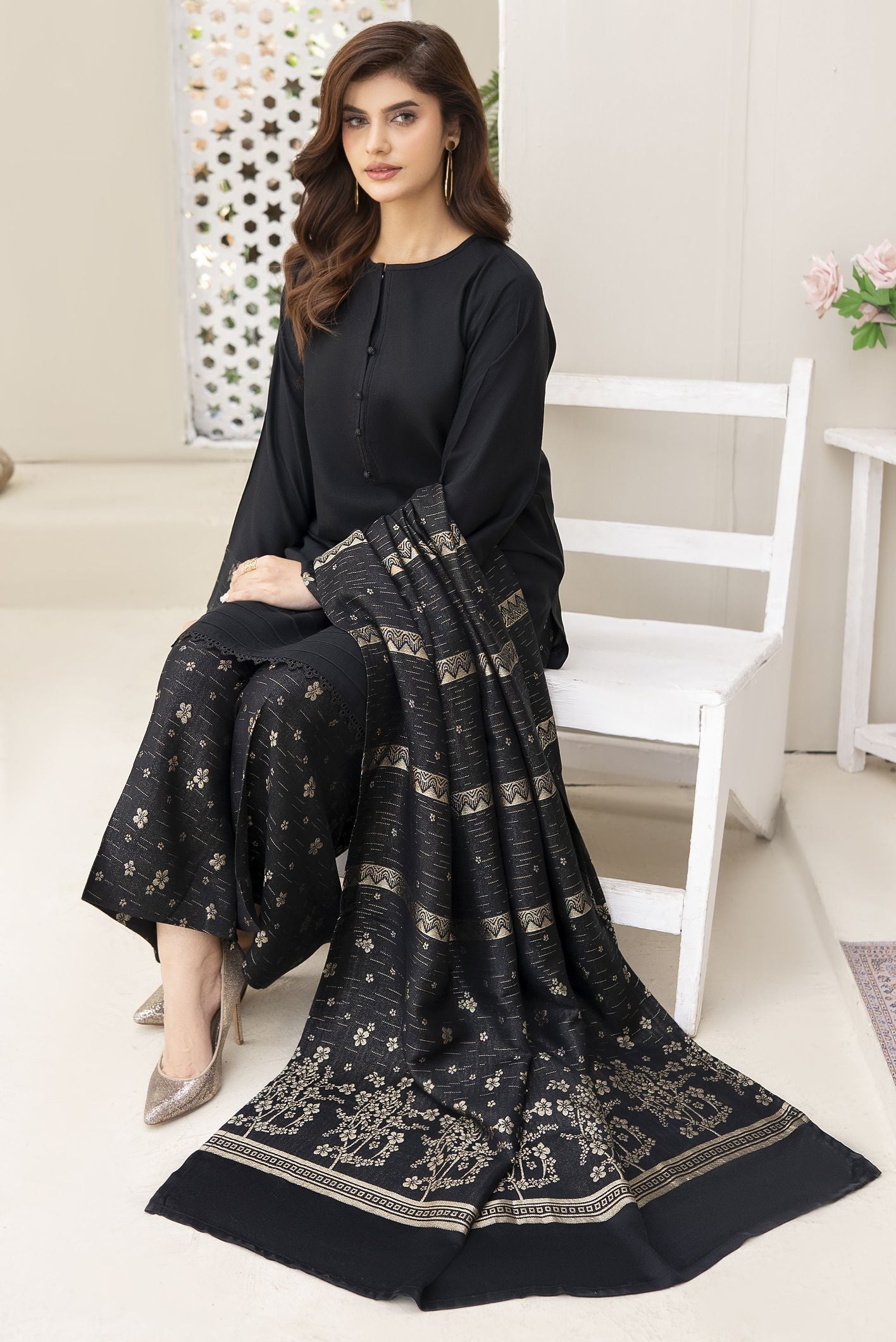 Black Star Ready to Wear 3 Pcs Dress