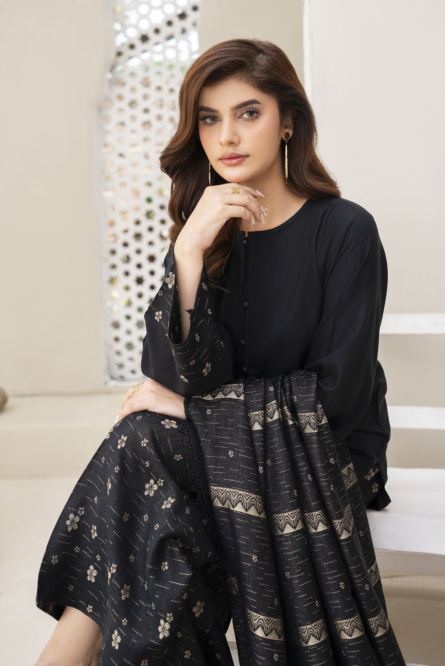 Black Star Ready to Wear 3 Pcs Dress