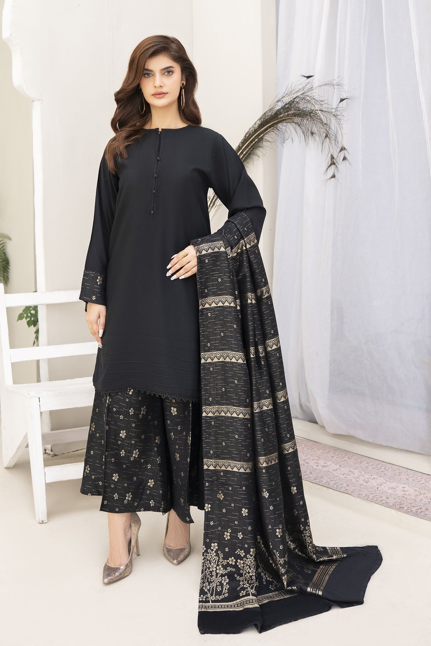 Black Star Ready to Wear 3 Pcs Dress