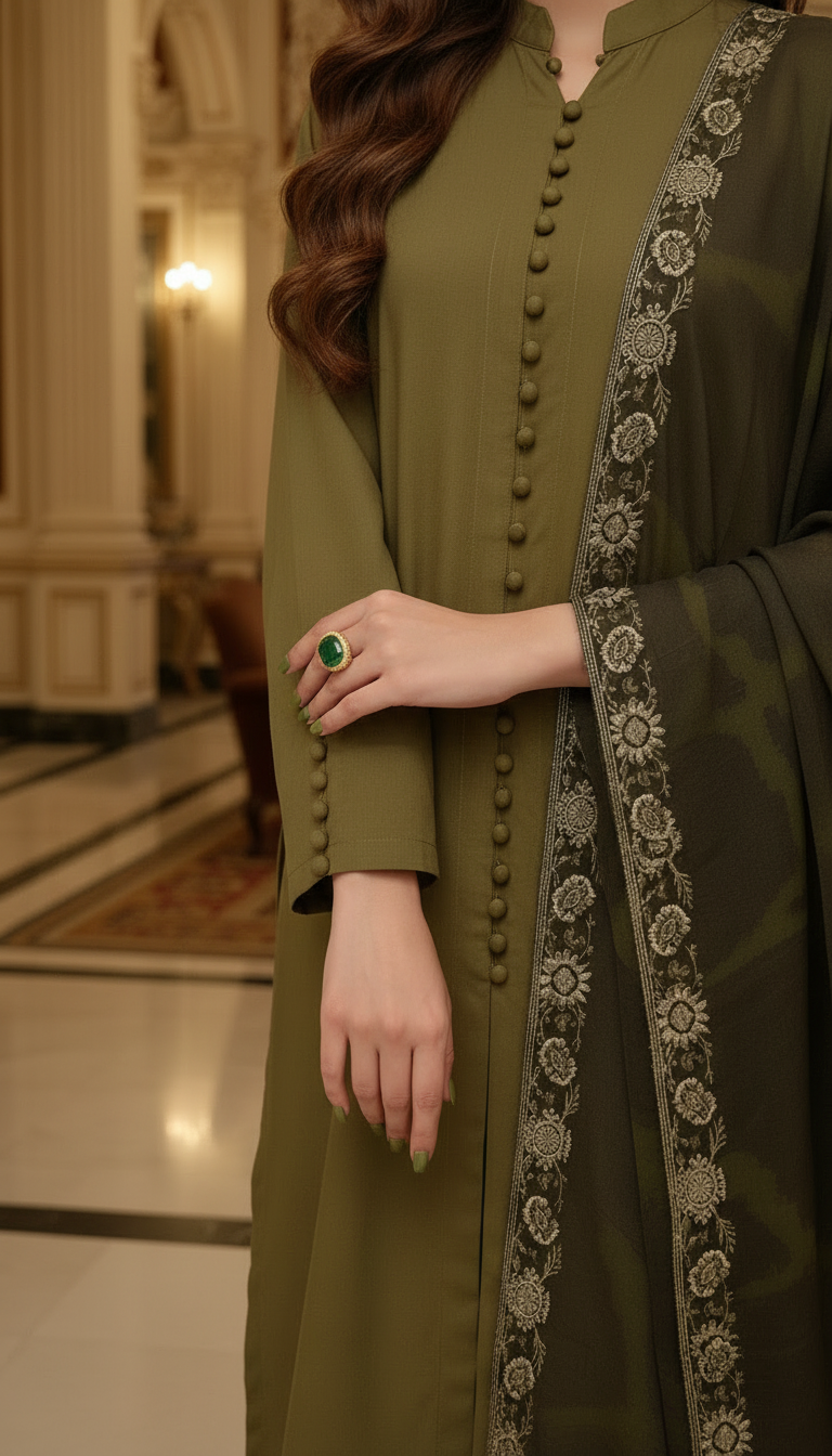 Musky Grace Ready to Wear 3 Pcs Dress with Chiffon dopatta