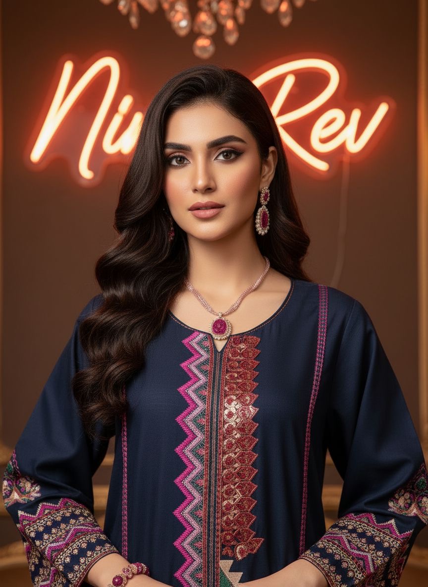 Harper Ready to Wear 2 Pcs Embroidered Dress