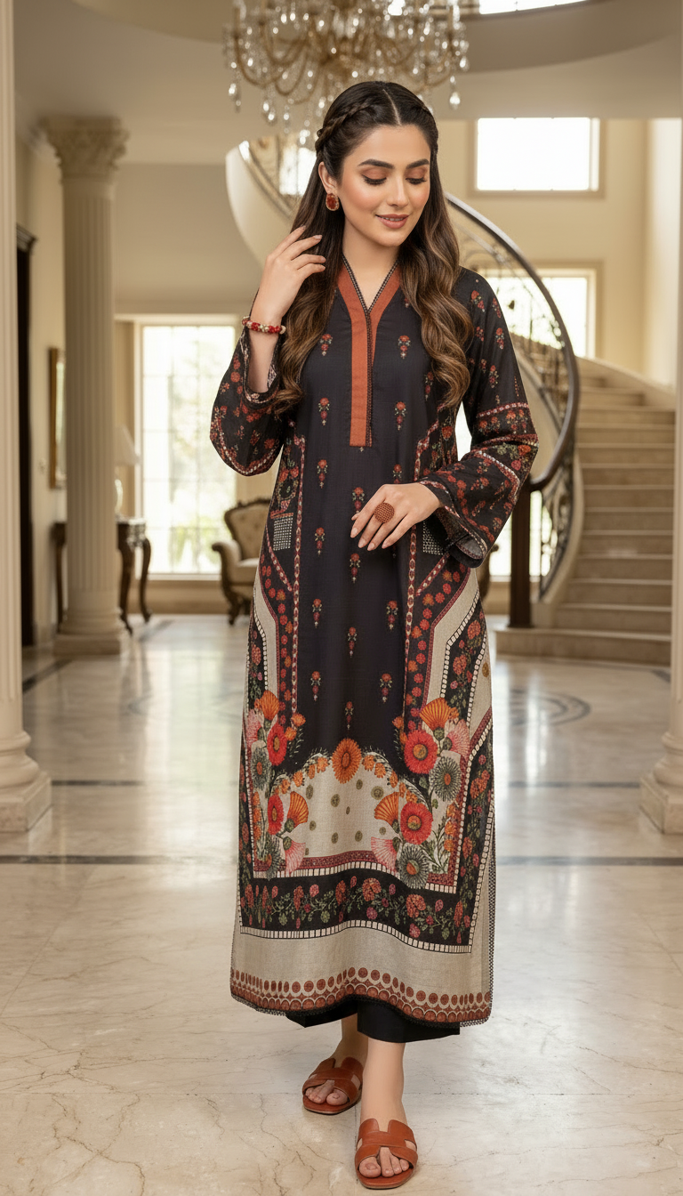 Sumbul Ready to Wear 2 Pcs Kaftan Dress