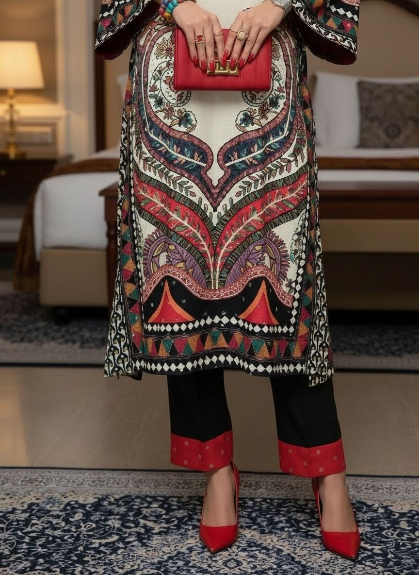 Kaza Ready to Wear 2 Pcs Kaftan Dress