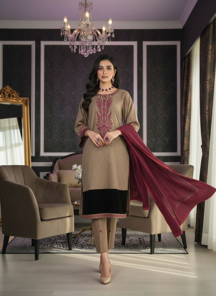 Riwayat Ready to Wear 3 Pcs Embroidered Marina Dress