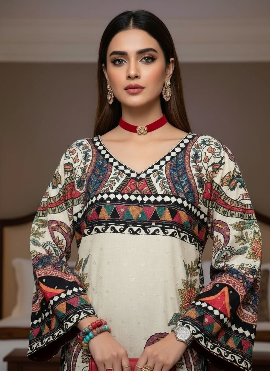 Kaza Ready to Wear 2 Pcs Kaftan Dress