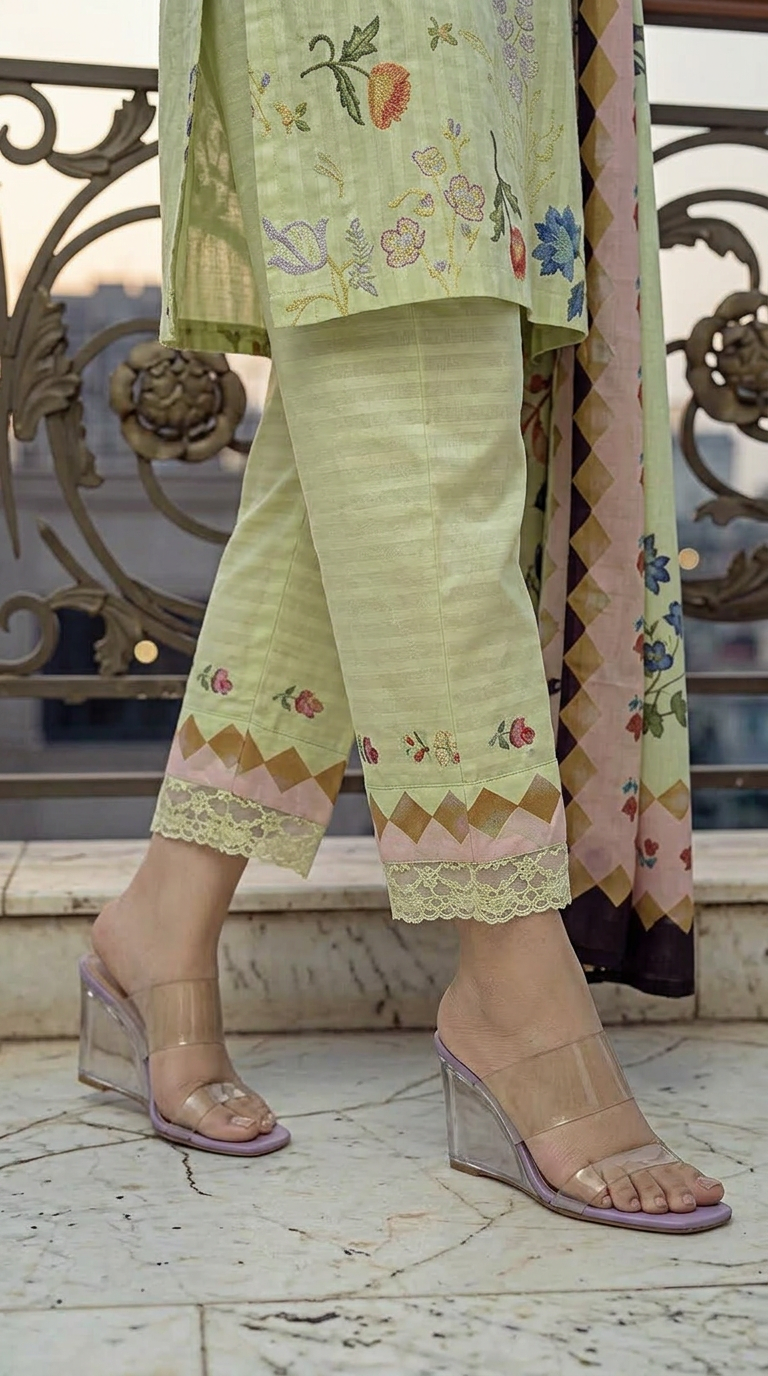 Kalsom Ready to Wear 3 Pcs Cotton Dress