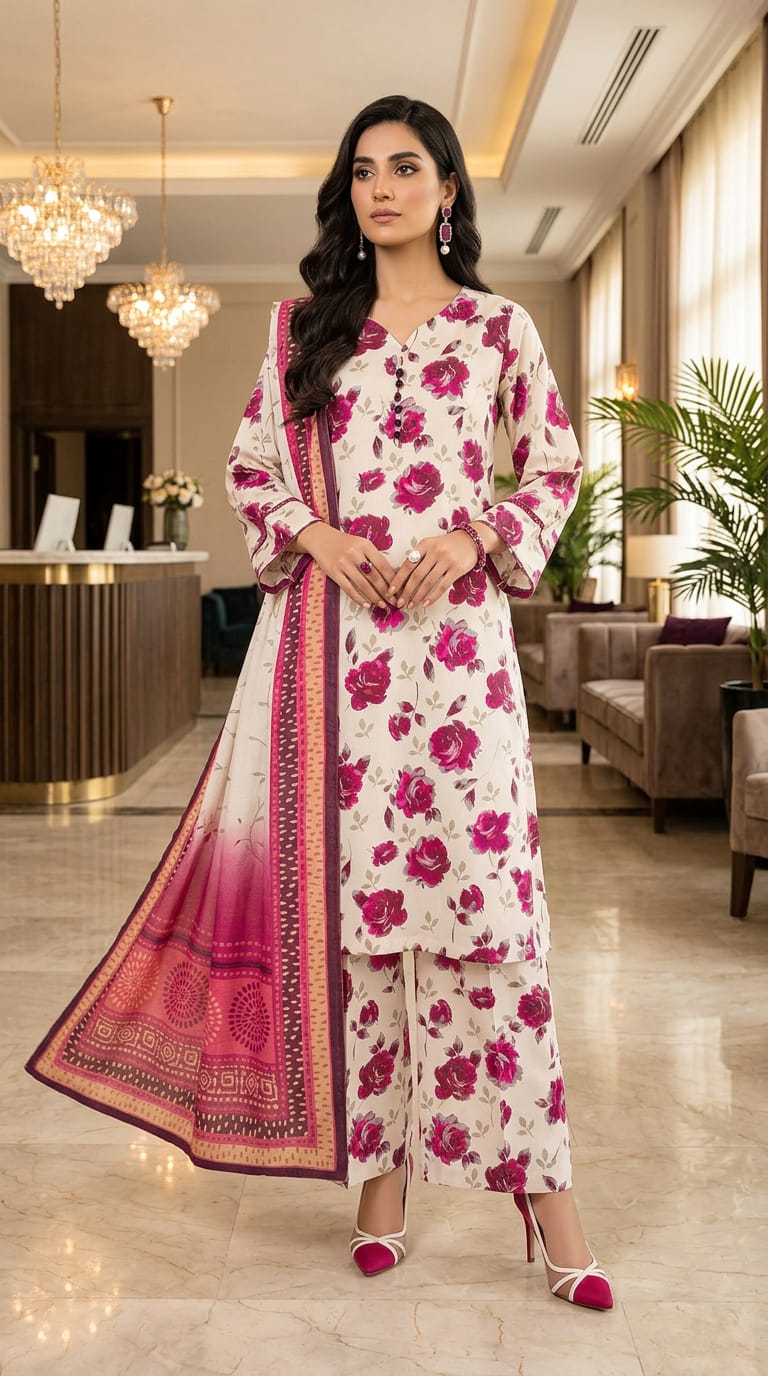Gulab Marina Ready to Wear 3 Pcs Dress