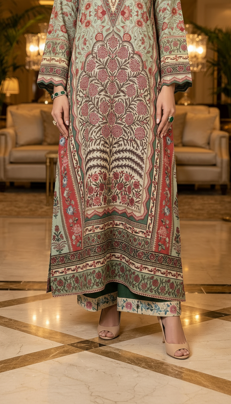 Zinnia Ready to Wear 2 Pcs Printed pure Viscose Dress