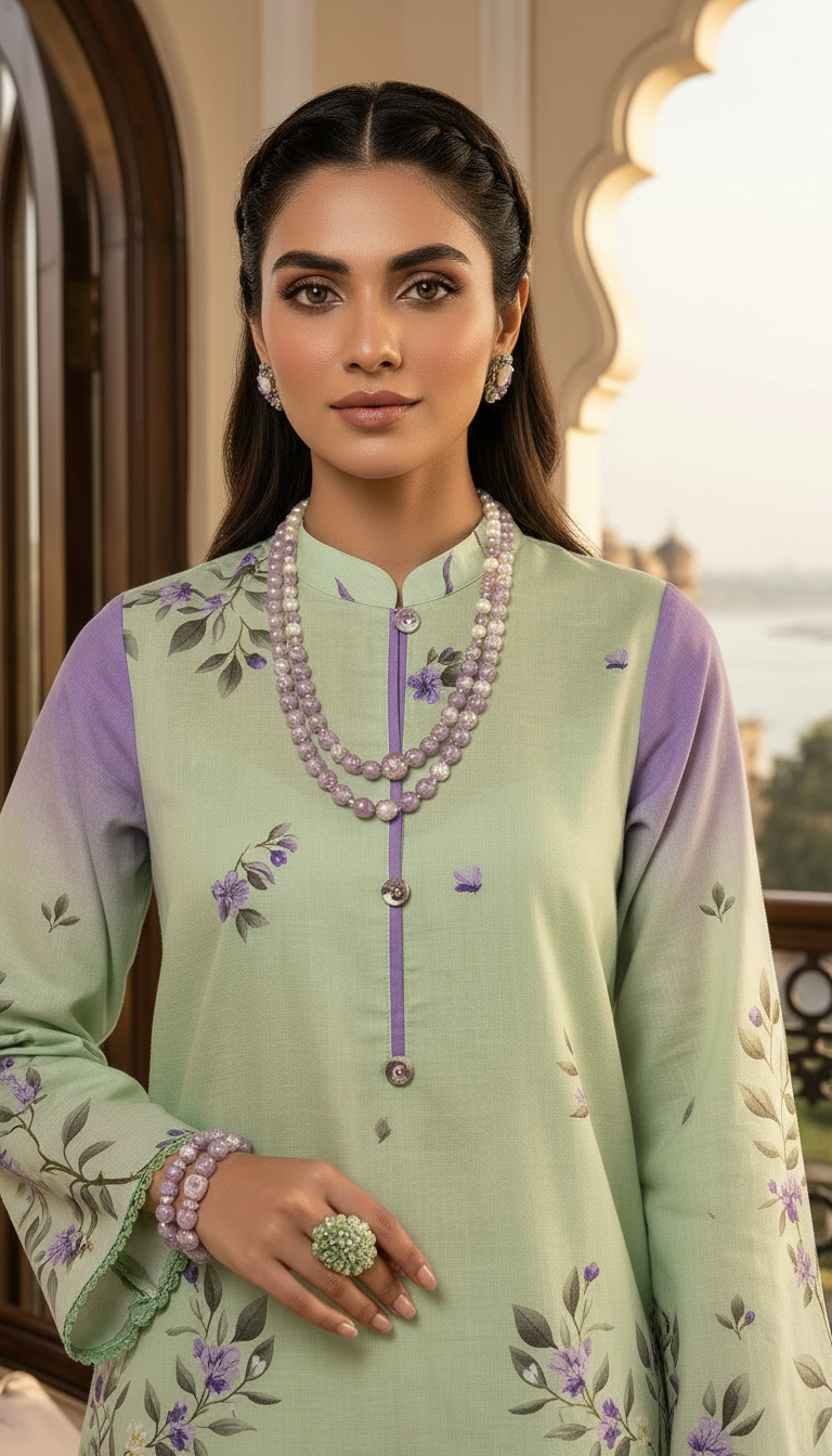 Salina two tone Ready to Wear Co Ord Set