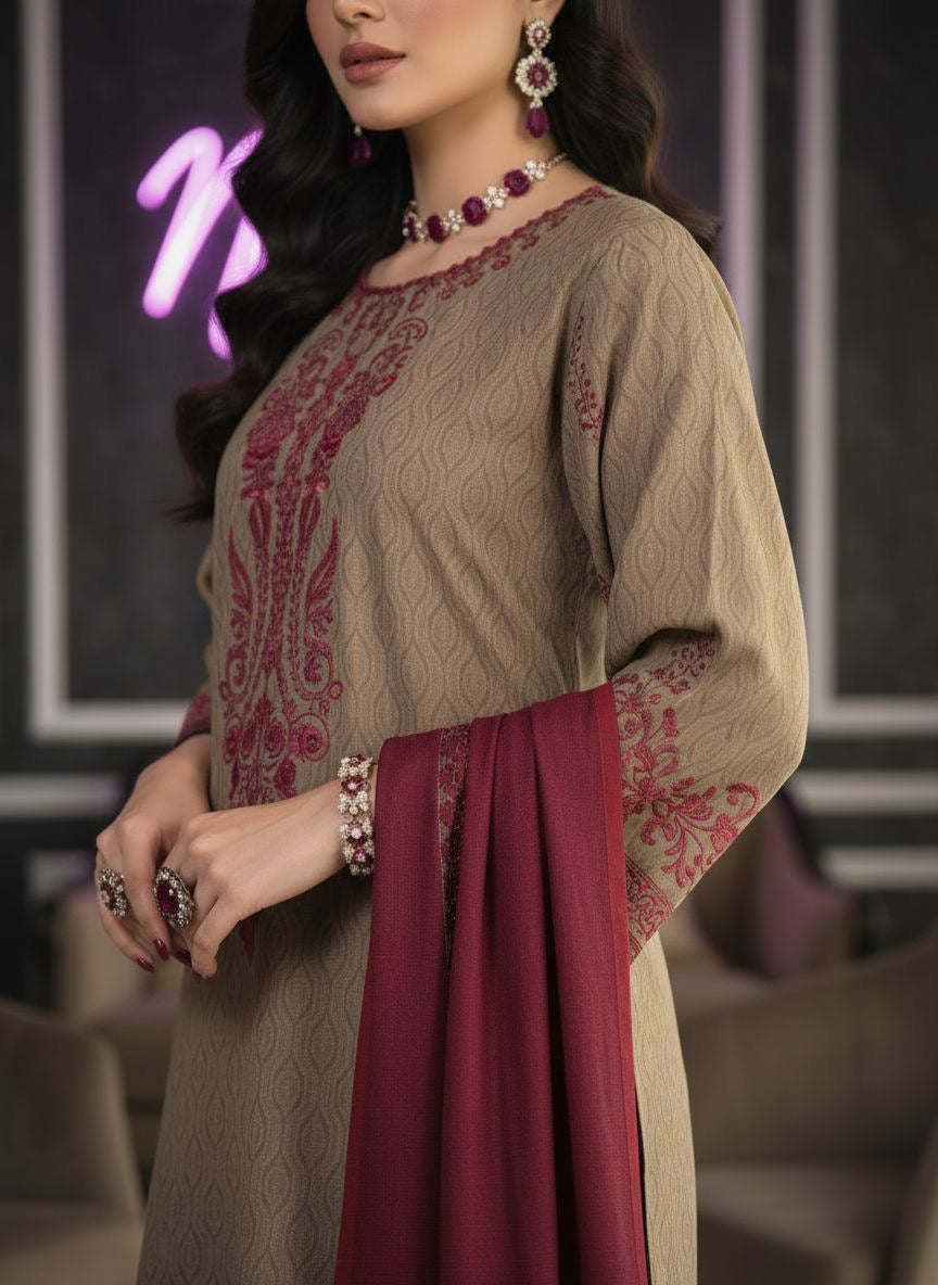 Riwayat Ready to Wear 3 Pcs Embroidered Marina Dress