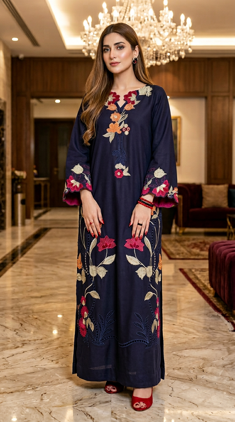 Nirmala Ready to Wear 2 Pcs Embroidered Kaftan