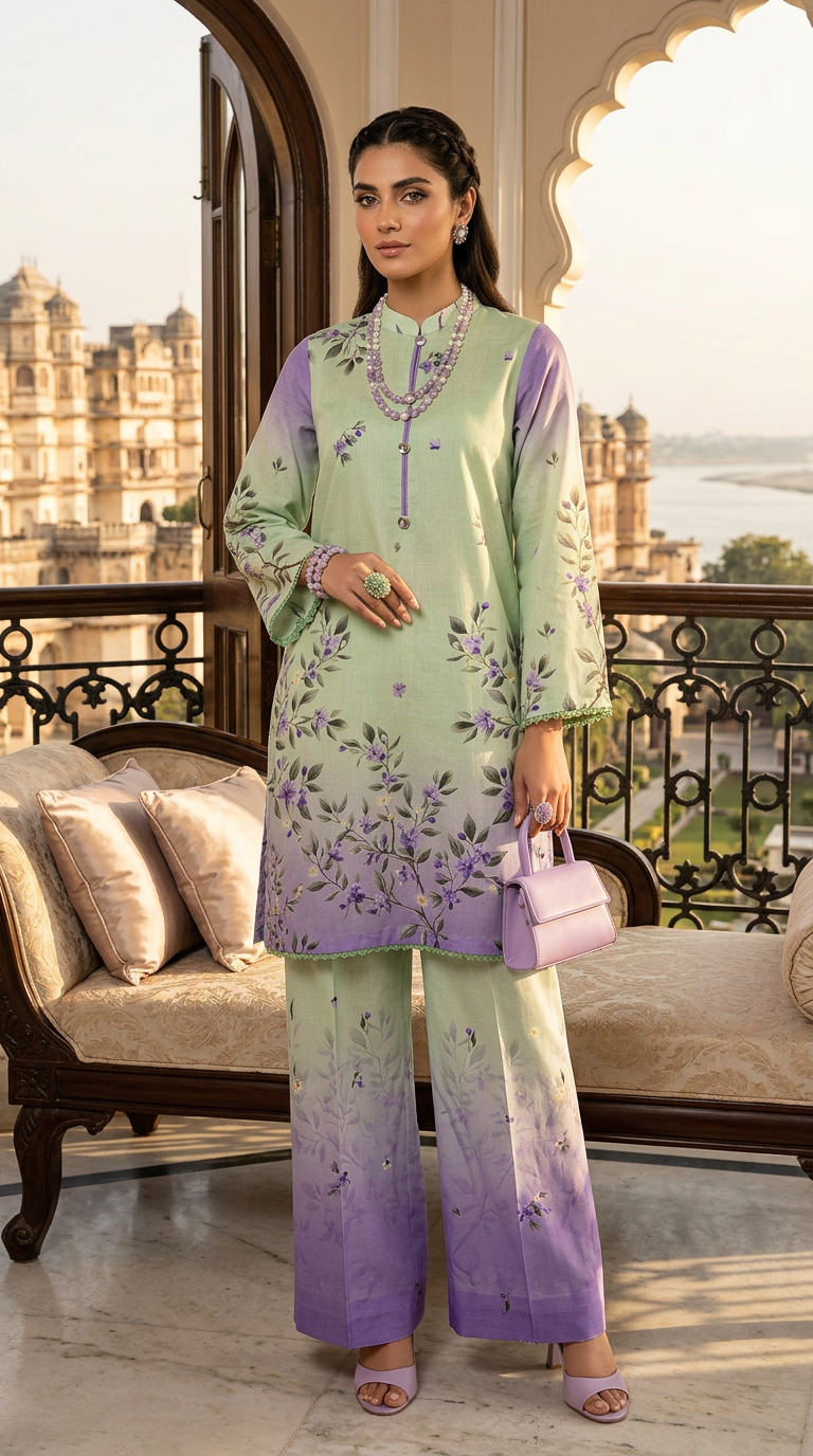 Salina two tone Ready to Wear Co Ord Set
