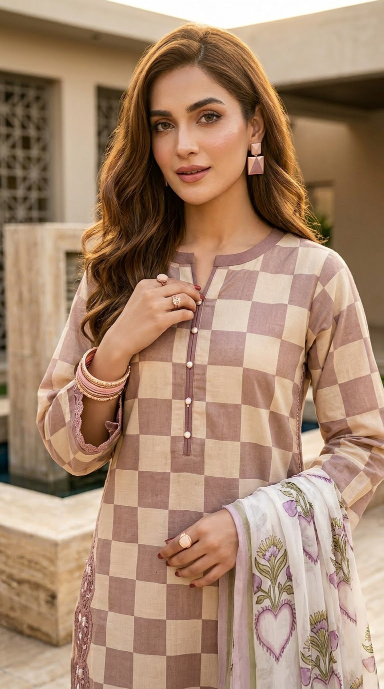 Surriya Ready to Wear 3 Pcs Embroidered Dress