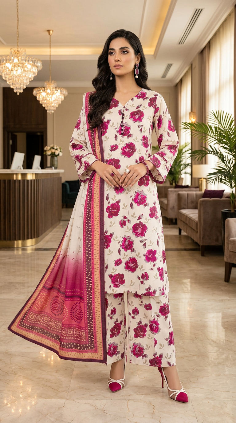 Gulab Marina Ready to Wear 3 Pcs Dress