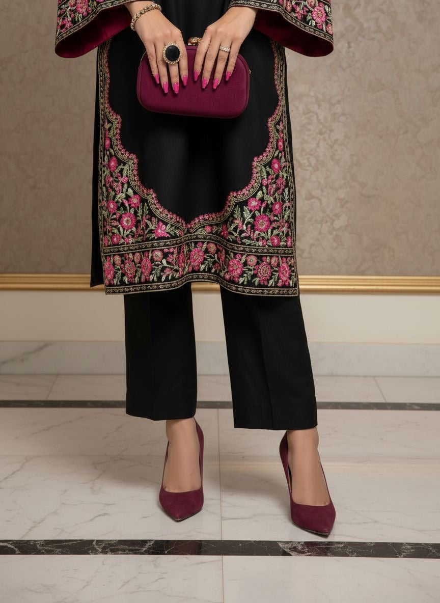 Deejay Ready to Wear 2 Pcs Embroidered Dress
