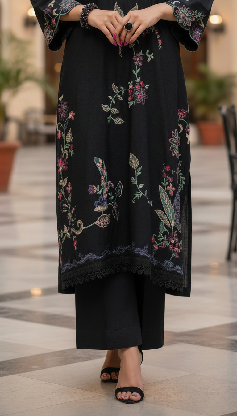 Turkia Embroidered Kaftan Ready to Wear 2 Pcs