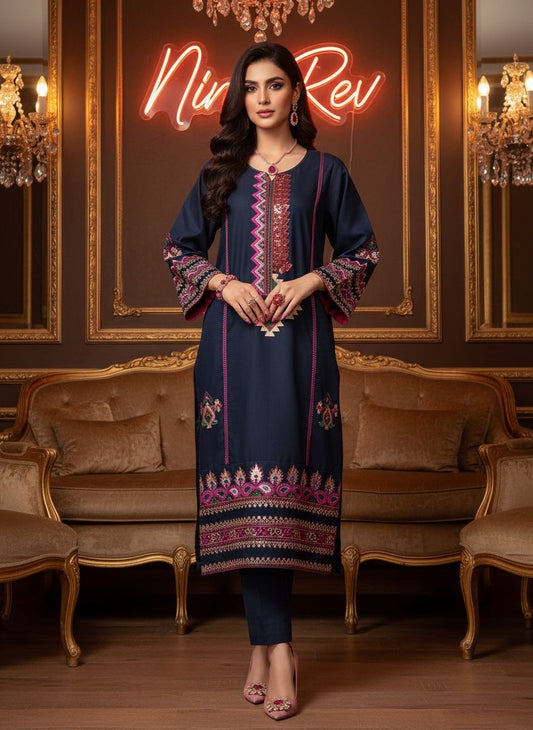 Harper Ready to Wear 2 Pcs Embroidered Dress