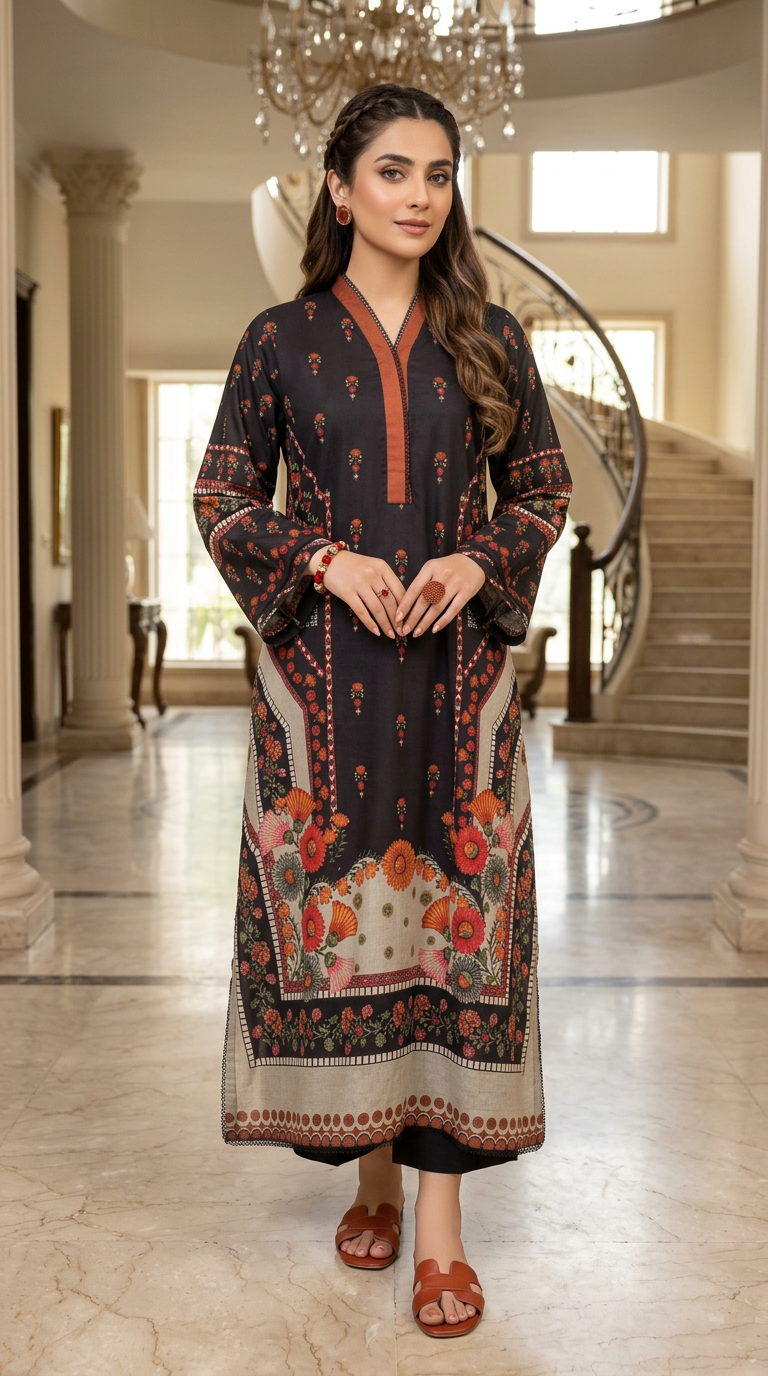 Sumbul Ready to Wear 2 Pcs Kaftan Dress