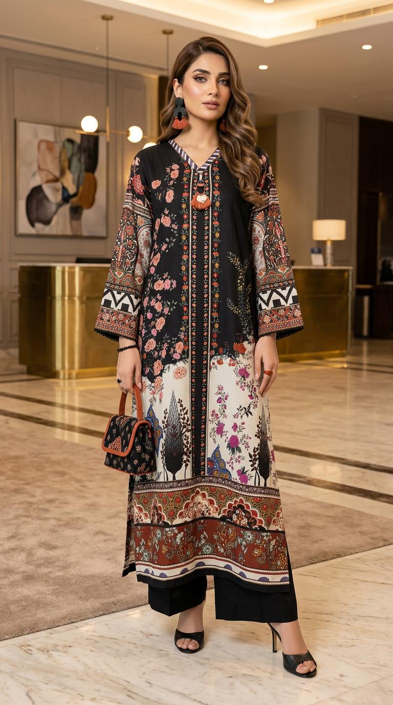 Florence Linen Ready to Wear 2 Pcs Kaftan Dress